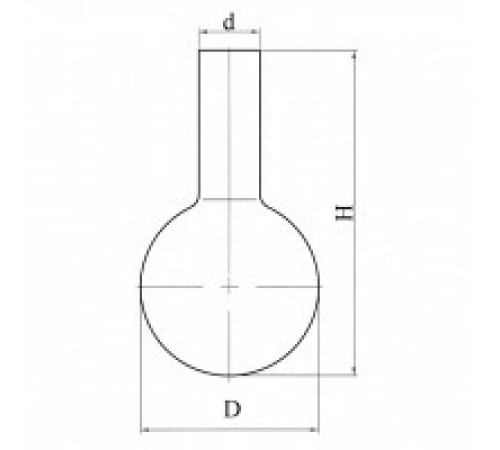 Колба круглодонная с цилиндрической горловиной К-2-2000-50, ТС