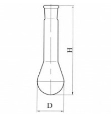 Колба Къельдаля со шлифом 1-250-19/26