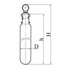 Пробирка с пробкой (эскиз 2-184)